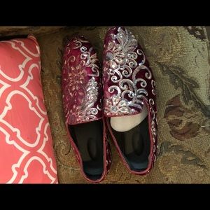 Red and Grey men loafers